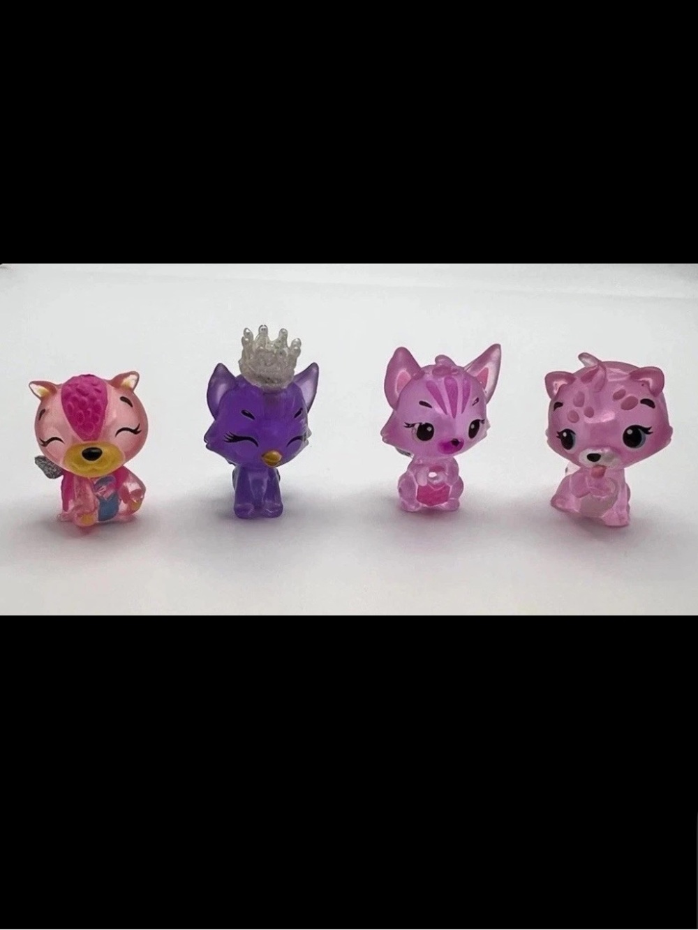 Hatchimals Glitter Wings Collectible Mixed Seasons Set Lot 4 Figures Crown Pink